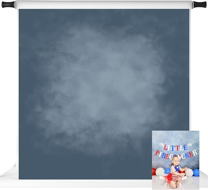 Kate Blue Photography Backdrops Abstract Photo Backdrop Poratrait Background for Photoshoot, 8x8ft