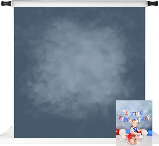 Kate Blue Photography Backdrops Abstract Photo Backdrop Poratrait Background for Photoshoot, 8x8ft