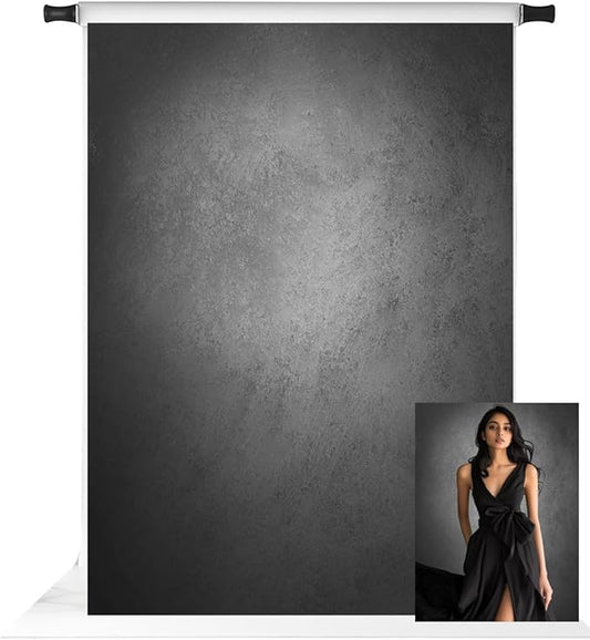 Kate 6.5x10ft Gray Abstract Photography Backdrop Grey Portrait Textures Photo Background Old Master Grey Backdrops