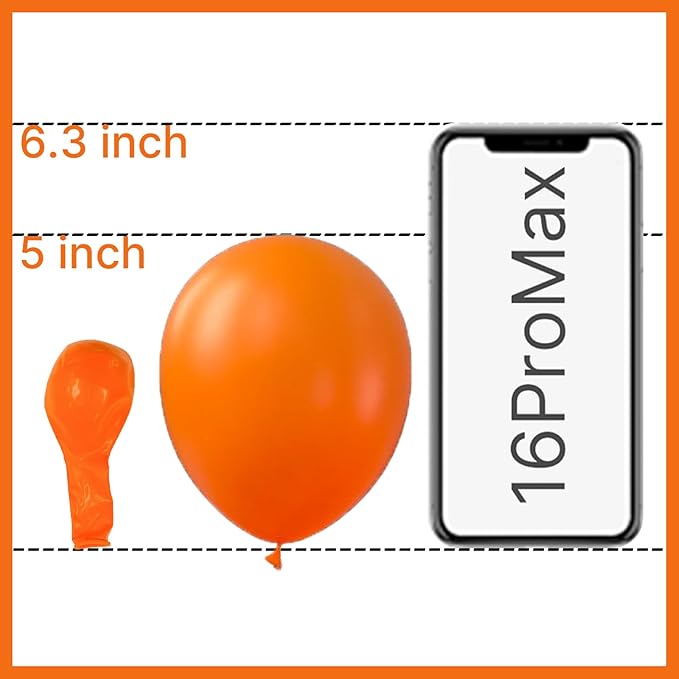 PartyWoo Orange Balloons 50 pcs 5 Inch Small Mini Fall Tangerine Autumn Latex Balloons for Thanksgiving Halloween Little Cutie Wedding Baby Shower Birthday Graduation Party Decorations Orange-Y9