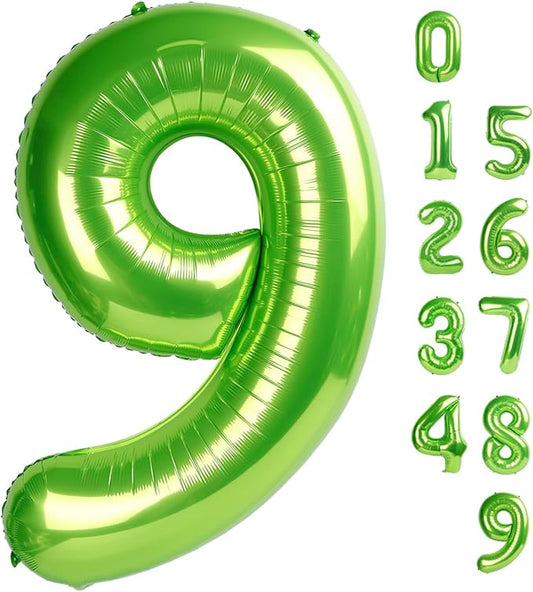 40 Inch Light Green Numbers 9 Balloon, Balloons Decorations for 9 19 90 Birthday Party, Engagement, Weddin, Graduations, Photo Shoot Supplies