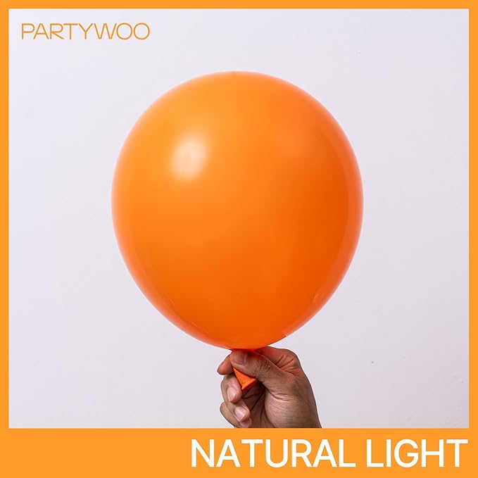 PartyWoo Orange Balloons 155pcs Different Sizes of 18 12 10 5 Inch Matte Fall Balloon Arch Kit Garland for Thanksgiving Halloween Little Cutie Baby Shower Birthday Party Decorations Orange-Y9