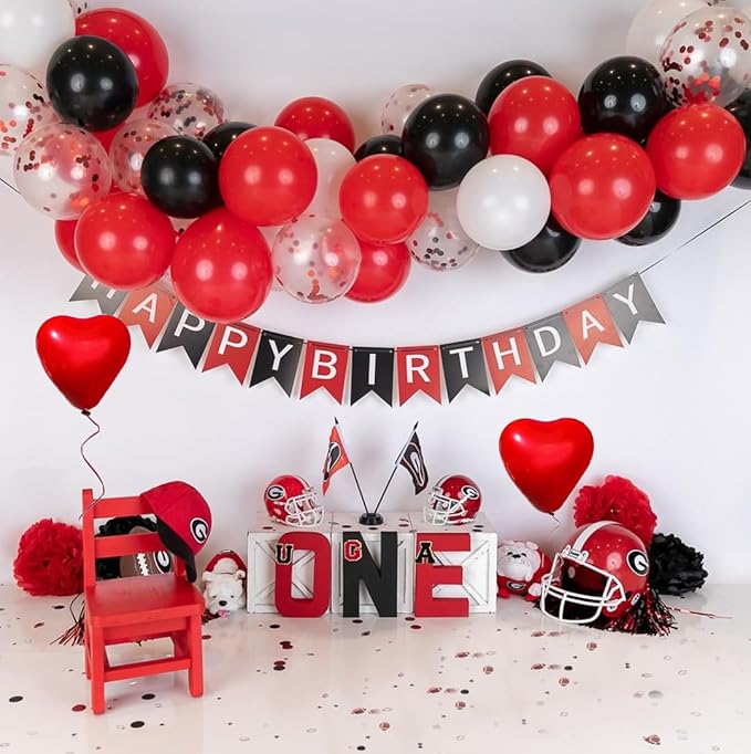 Red and Black Latex Balloons, 50Pcs 12inch Black Red White Party Balloons for Birthday,Wedding,Casino Party, Race Car Party,Graduation Decorations