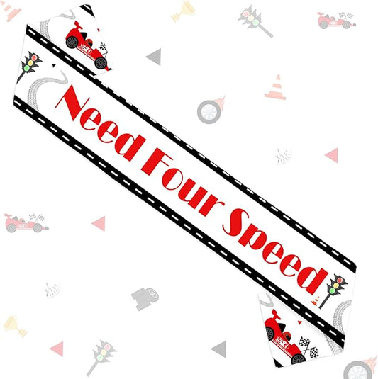 Race Car It's My Birthday Sash Racing Happy Birthday Party Favor Need Speed Bday Sash for Fast Bday Satin Gifts Supplies Photo Props