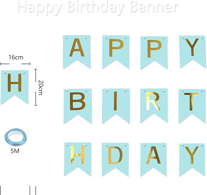 Happy Birthday Banner Party Banner Birthday Hanging Decoration for Women Men Girls Boys Adults Pets Party Backdrop Wall Decor Party Supplies