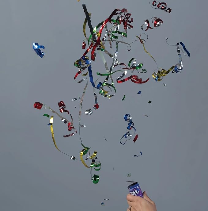 24-Count Multicolor Confetti Party Poppers – Safe Indoor/Outdoor Celebration Favors for Weddings, Birthdays & Events