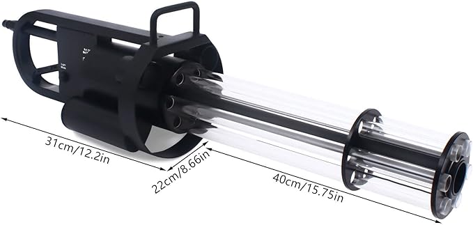 Handheld LED CO2 Gun Full-Color CO2 Cryo Jet Machine DJ CO2 Fog Cannon Dry Ice Fog Machine with Gas Hose & Batteries 26-33ft Spray for Stage Effect, Concert, Party, Wedding