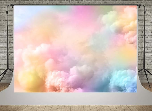 Kate Mysterious Colorful Clouds and Sky Photography Backgrounds 10x10ft Abstract Blur Backdrop Studio Baby Birthday Holiday Party Banner Photoshoot