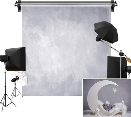 Kate 6.5x6.5ft/2x2m Tint Grey Background Light Purple Backdrop Textured Abstract Photography Video Studio Props