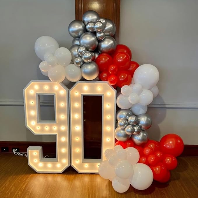 144Pcs Christmas Balloon Arch Garland Kit, Red White Silver Transparent Snowflake Latex Balloons with Candy Cane Foil Balloons for Christmas Winter Wonderland Baby Shower Birthday Party Decorations