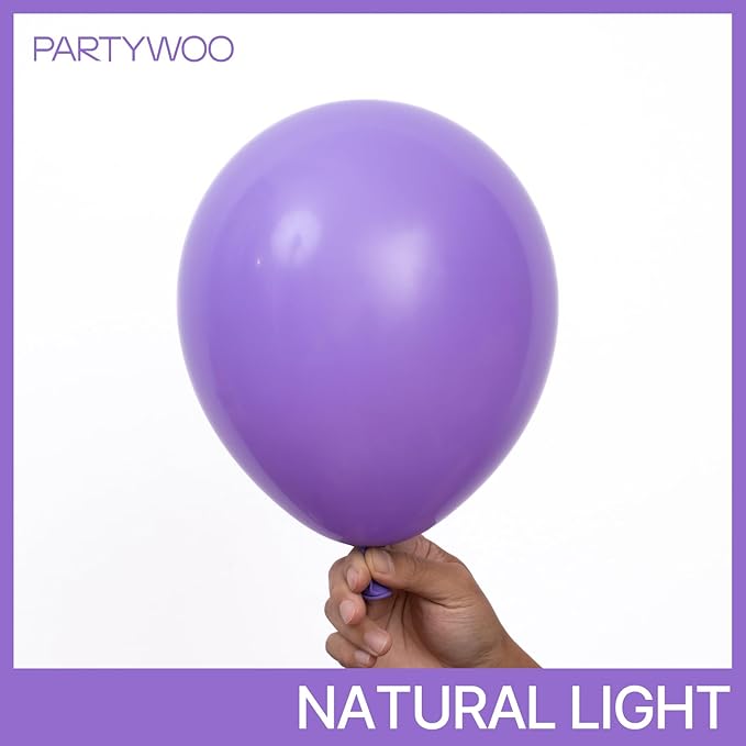 PartyWoo Purple Balloons 152pcs Different Sizes of 18 12 10 5 Inch Purple Balloon Arch Kit Garland for Birthday Engagement Wedding Bachelorette Bridal Shower Butterfly Party Decorations Purple-Y15