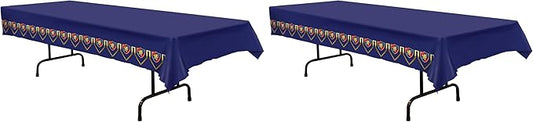 Beistle Medieval Tablecover, 54” x 108” – Plastic Table Cloth, Medieval Decorations, Castle Party Supplies, Knight Birthday Decorations, Rectangular Table Cloth (Pack of 2)