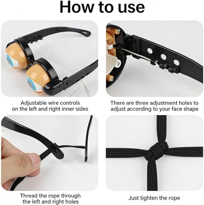 4PCS Moving Eyeball Sunglasses – Funny Wiggly Eye Glasses for Adults, Parties, Halloween & Photo Booth Props