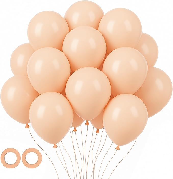 Voircoloria 105pcs Pastel Orange Balloons 12inch Party Latex Balloons for Boys Girls Birthday Baby Shower Gender Reveal Wedding Sunflower Party Decorations