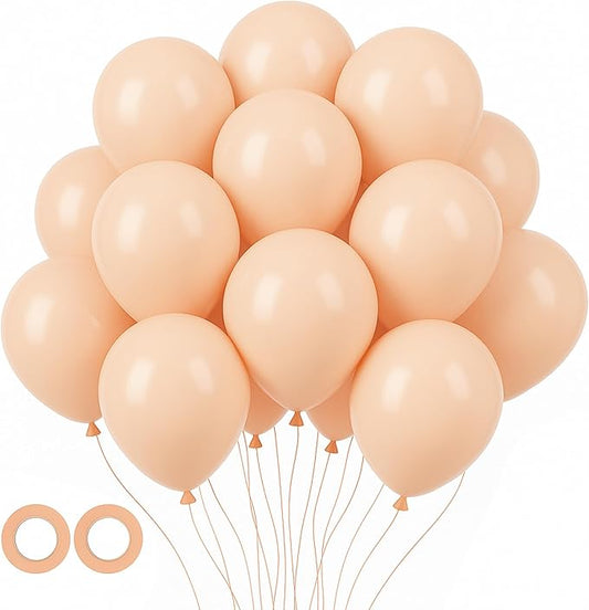 Voircoloria 105pcs Pastel Orange Balloons 12inch Party Latex Balloons for Boys Girls Birthday Baby Shower Gender Reveal Wedding Sunflower Party Decorations