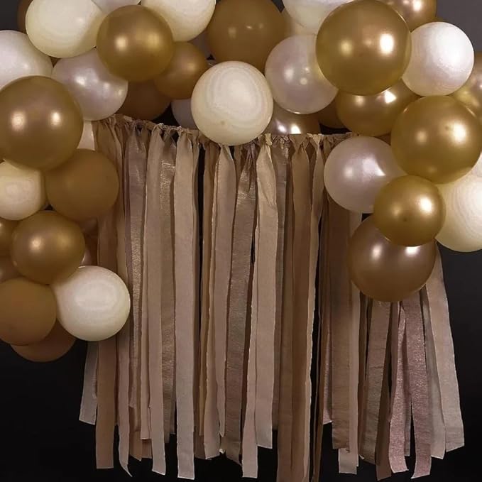 Gold Crepe Crepe Paper Roll Streamer - 81 ft (Pack Of 1) - Perfect For Parties, Decorations & Events