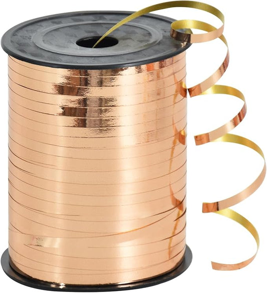 TONIFUL 500 Yards Curling Ribbon - Balloon Ribbon & String in Shiny Champagne Gold Metallic for DIY Decor, Gift Wrapping, Christmas, New Year, Birthday & Graduation Gifts