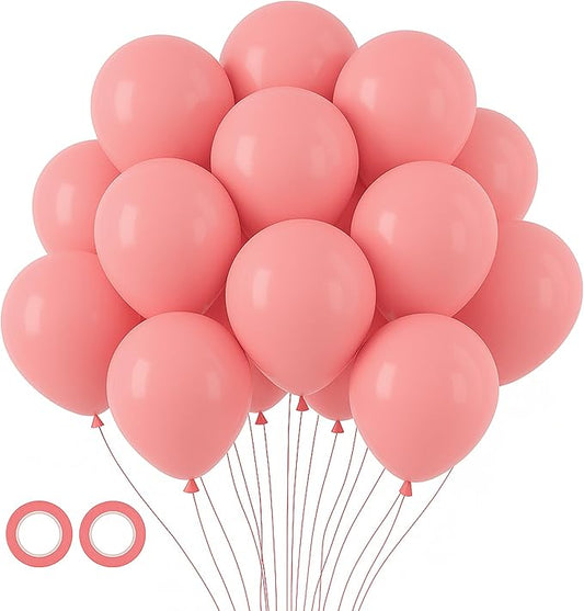 Voircoloria 105pcs Retro Pink Balloons 12inch Party Latex Balloons for Boys Girls Birthday Baby Shower Gender Reveal Wedding Sunflower Party Decorations