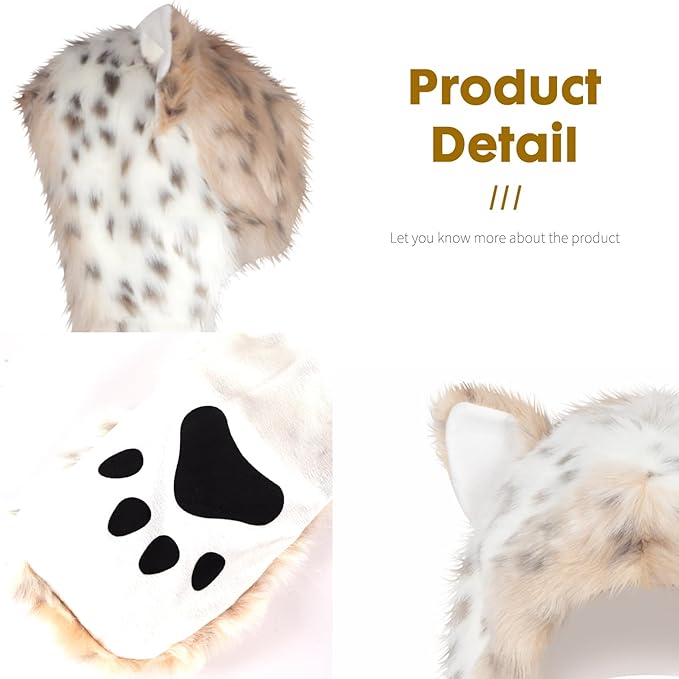 ShellKingdom Plush Novelty Animal Hat,3 in 1 Function Faux Fur Full Animal Hood Hat Winter Warmer Cap