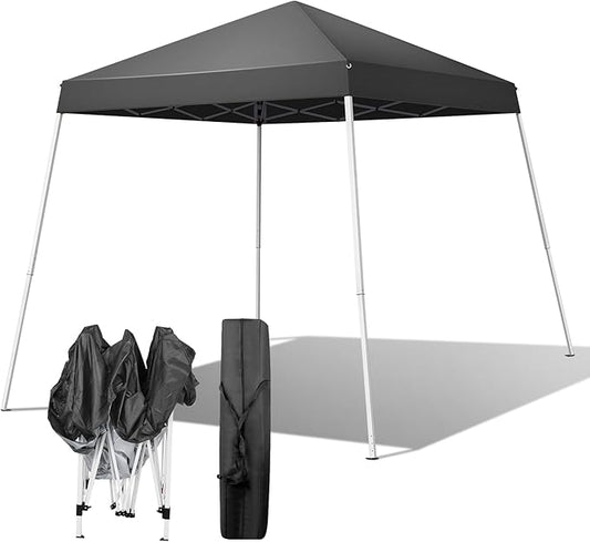 Outvita Canopy 6x6' Pop Up Commercial Instant Gazebo Tent, Waterproof & UV Protection Canopy Tent with Slant Legs for Party Wedding Birthday BBQ Events
