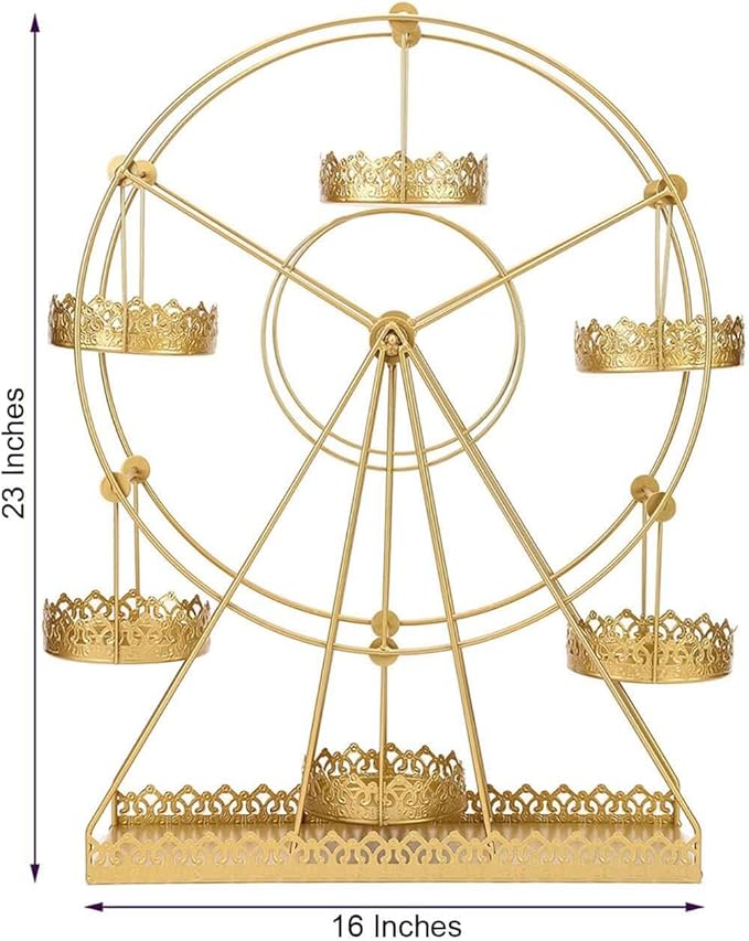 Efavormart 2 Sets of Large Metallic Gold Bird Cage Wedding Centerpiece Table Party Decor All Occasions - 9",13" Tall
