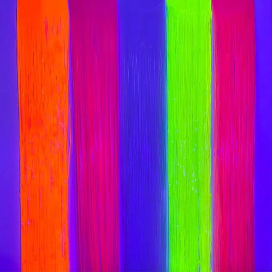 2pcs Glow in The Dark Party Supplies Neon Party Decorations 39 * 78 Inch Polychromatic Fluorescent Macaron Tassel Backdrop Foil Curtain Suitable for Fluorescent Birthday and Light Party Decorations