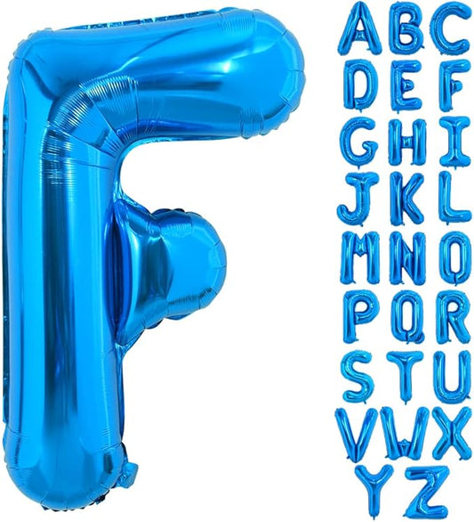 TONIFUL 40 Inch Large Blue Letter F Balloons Giant Alphabet Letter Balloons,Foil Mylar Big Balloons for 2026 Graduation Birthday Party Anniversary New Year Graduation Supplies Decorations