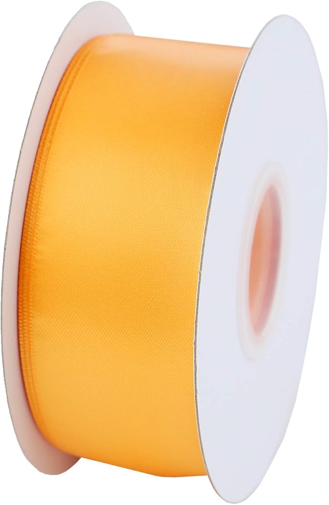 ITIsparkle 11/2" Inch Double Faced Satin Ribbon 25 Yards-Roll Set for Gift Wrapping Party Favor Hair Braids Hair Bow Baby Shower Decoration Floral Arrangement Craft Supplies, Gold Ribbon