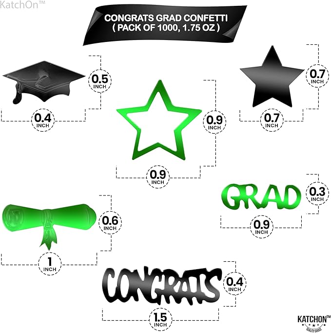 Graduation Decorations 2026 | Shiny 2026 Congrats Grad Confetti - Pack of 1000 | Graduation Confetti Class of 2026 | Graduation Confetti 2026, 2026 Graduation Table Decorations,KatchOn