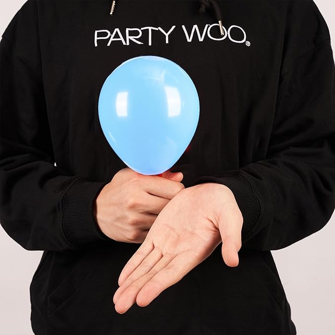 PartyWoo Light Blue Balloons 50pcs 5 Inch Small Mini Baby Pastel Sky Aqua Blue Balloons for Graduation Baby Shower Gender Reveal Weddings Anniversary Birthday Bachelorette Party Decorations Blue-Y4