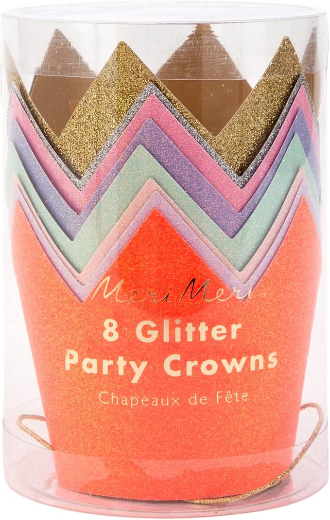 Meri Meri Mini Glitter Party Crowns (Pack of 8)
