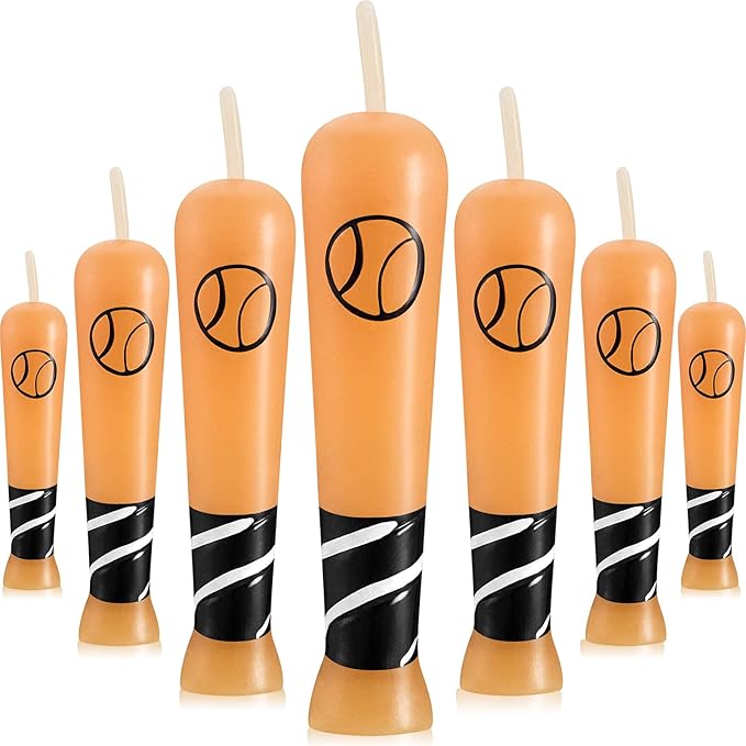 18 Pieces Baseball Bat Candle Baseball Sports Birthday Candle Baseball Cake Cupcake Candle for Birthday Baby Shower Baseball Fans Wedding Party Supply