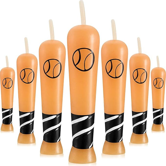 18 Pieces Baseball Bat Candle Baseball Sports Birthday Candle Baseball Cake Cupcake Candle for Birthday Baby Shower Baseball Fans Wedding Party Supply