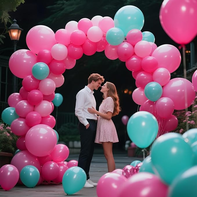 Hot Pink Balloon Arch Kit 111Pcs 18 12 5 Inch Latex Party Balloons Garland for Birthday Baby Shower Wedding Engagement Anniversary Christmas Party Decorations