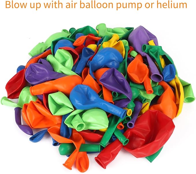 RUBFAC 189pcs Rainbow Balloon Garland Arch Kit, 7 Assorted Colors 5/12/18 Inch Latex Balloons for Birthday Party Baby Shower Wedding Anniversary Decoration