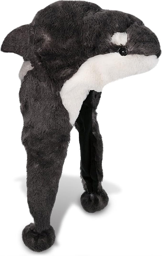 DolliBu Plush Hat – Super Soft Fleece Stuffed Animal Beanie with Ear Flaps, Cozy Warm Winter Hat for Kids – One Size