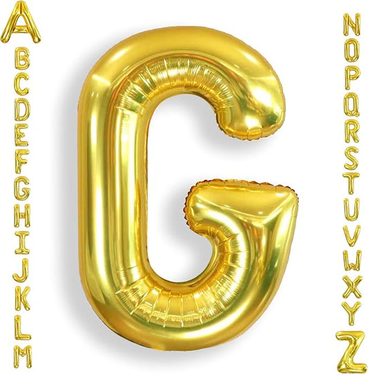 AULE 40 Inch Big Letter Balloon Gold G Large Foil Helium Alphabet Balloons A-Z for Birthday Anniversary Graduation New Year Party Decoration Supplies