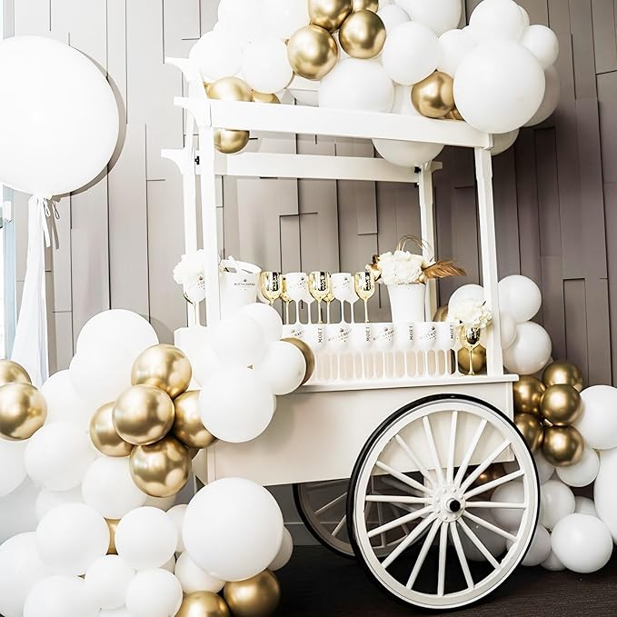 Voircoloria White Balloons, 66pack 12inch White Pearl Latex Party Balloons for Wedding, Birthday, Graduation, Bridal Shower, Baby Shower, Bachelorette and Engagement Decorations