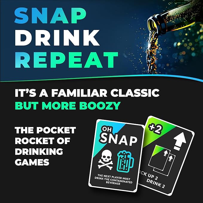 SNAP Drink Repeat The Ultimate Drinking Game for Adults, Fun Drinking Games to get You Drunk & Make You Laugh, One Drink for Bachelorette Games & Adult Card Games, Bachelor Parties, College Students