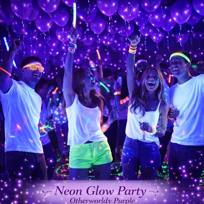 Purple Balloons 100 Pack, 12 Inch Latex Party Balloons, Round Helium Balloons for Graduation Wedding Birthday Halloween Party Decorations