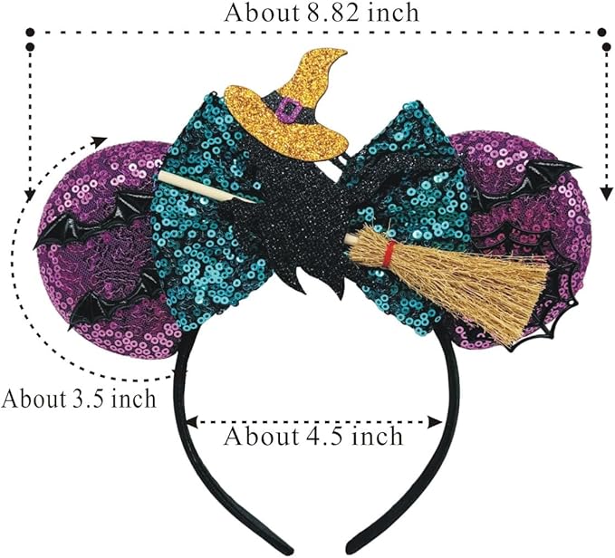 Mouse Ears Bow Headband With Accessories Decoration, for Cartoon Cosplay Costume Party