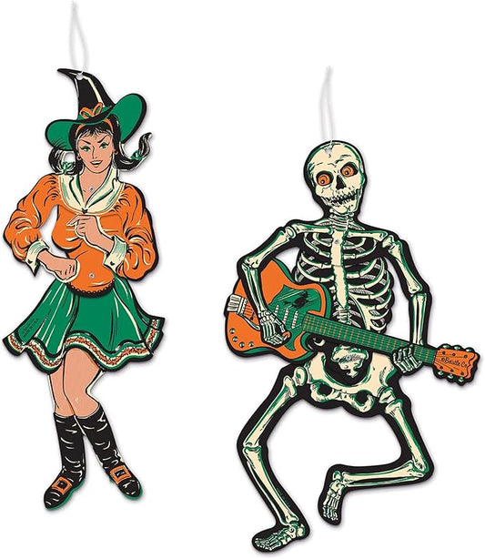 Halloween Vintage GoGo Dancer Jointed Cutouts - 2 Pcs.