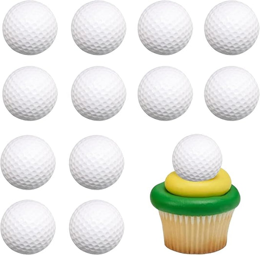 24Pcs Golf Cupcake Toppers Sports Golf Ball Cupcake Picks Golf Birthday Cake Decorations for Baby Shower Golf Sports Players Theme Birthday Party