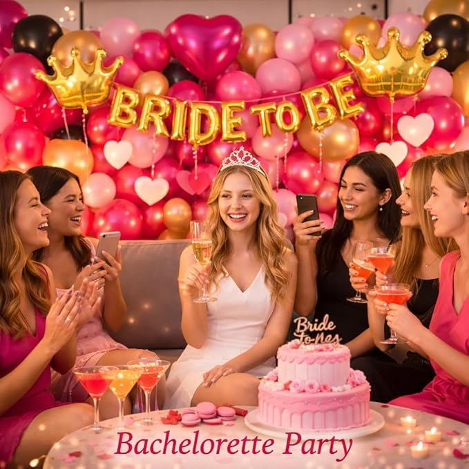 Hot Pink Balloons 12 Inch, 100 Pack Pink Latex Party Balloons Round Helium Balloons for Tropical Bachelorette Engagement Birthday Party Decorations