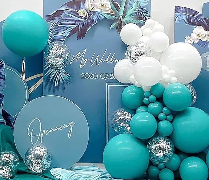 50pcs Silver Foil Confetti Balloons,12 inch Latex Balloon with Silver Confetti Inside for Birthday Family Party Wedding Party Baby Shower Decoration Supplies