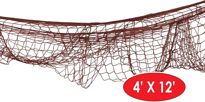 Beistle Decorative Fish Netting, 4 by 12-Feet,Brown