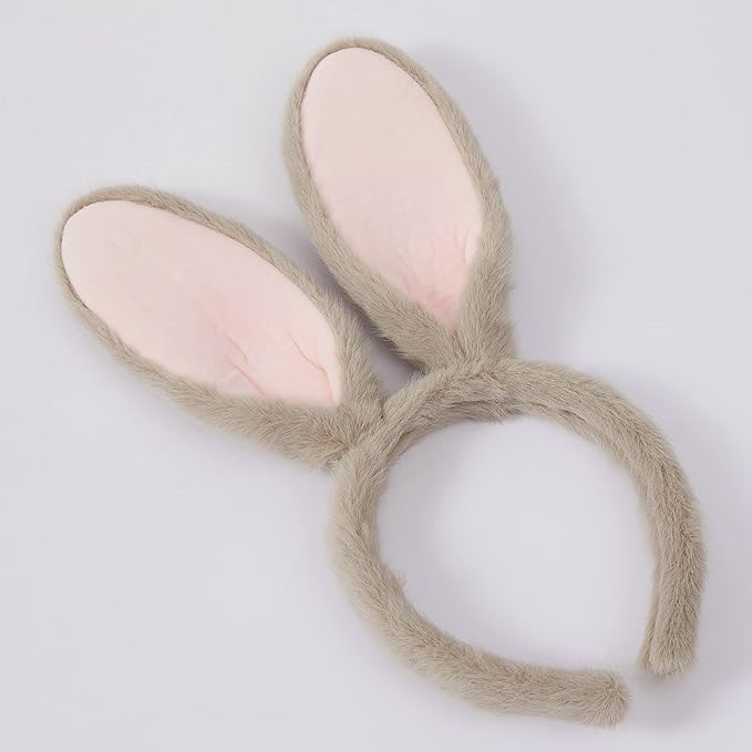 Olivemont Easter bunny ears headband for rabbit pretend play plush costume