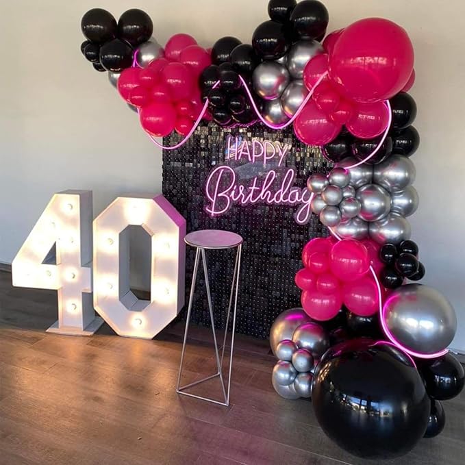 Black Shimmer Wall Backdrop 24 Panels Cover 4 x 6 Ft, Photo Backdrops for Wedding,Graduation,Anniversary,Birthday,Party Decoration