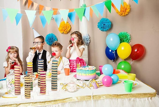 Acrylic Donut Stands, 6 Pack Clear Donuts Display Stand, Doughnuts Tower Holder for Dessert Table, Bagel Holders for Wedding Birthday Treat Parties, Class Reunion, Children's Birthday Party,