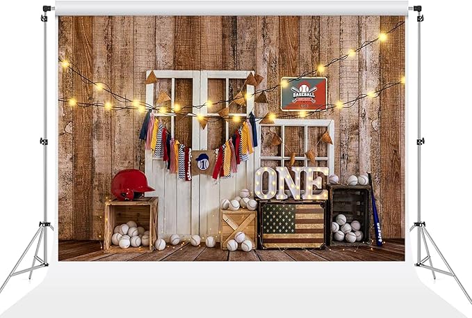 Kate Baseball Themn Party Photography Backdrops 10x6.5ft Lighting Decor Birthday Party Photo Studio Background Children Boy Shooting Picture